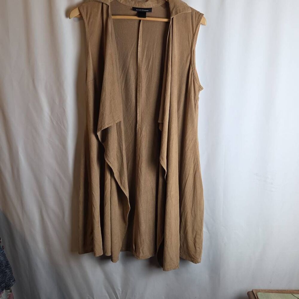 Ashley Steward Tan Jacket Ruffle Wrap